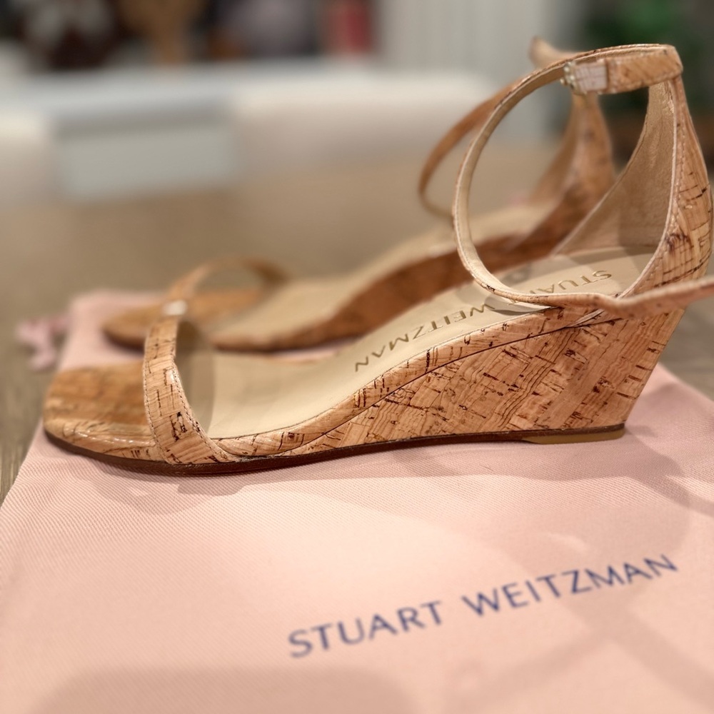 Stuart Weitzman Cork Wedge Sandals NWOT